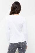 Crew Neck Long Sleeve T-Shirt White (2)