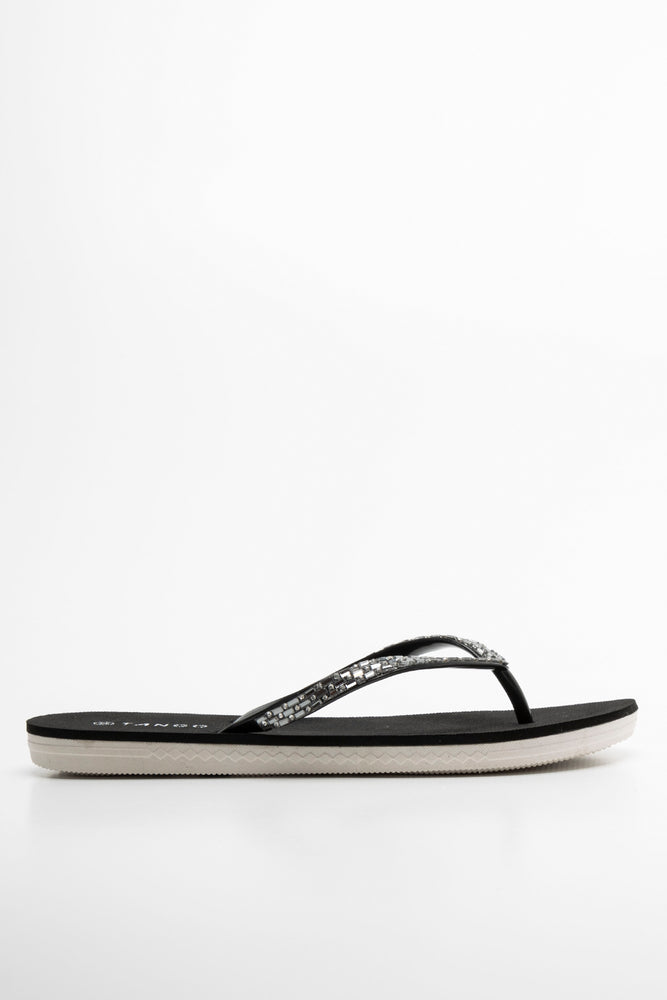 Diamante Flip Flop Black