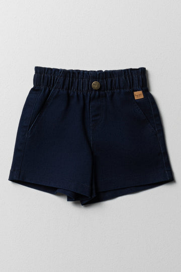 Pull In Denim Shorts Navy