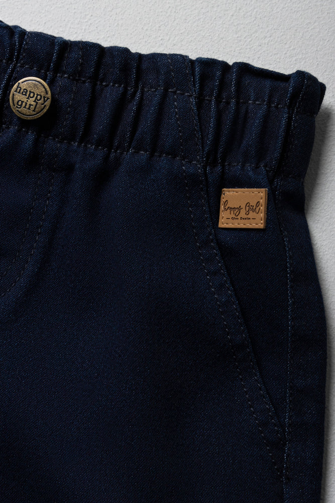 Pull In Denim Shorts Navy