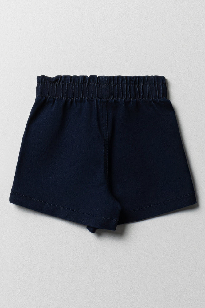 Pull In Denim Shorts Navy (2)