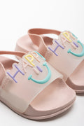 Happy Pool Sandal Pink and White (2)