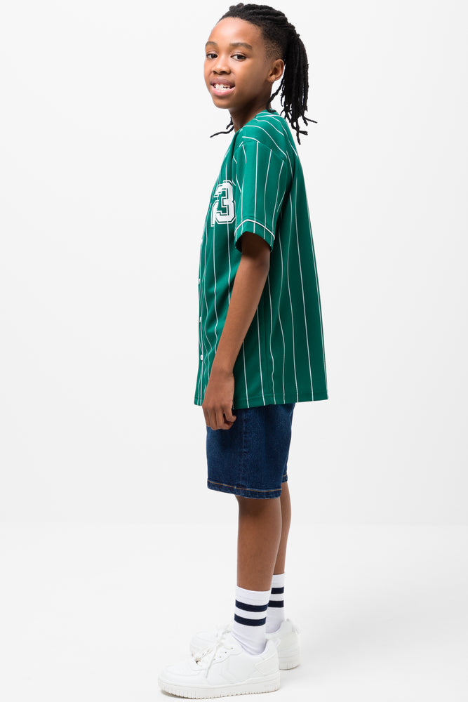Baseball Short Sleeve T-Shirt Green (1)