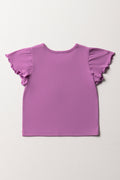 Flutter Sleeve T-Shirt Purple (3)