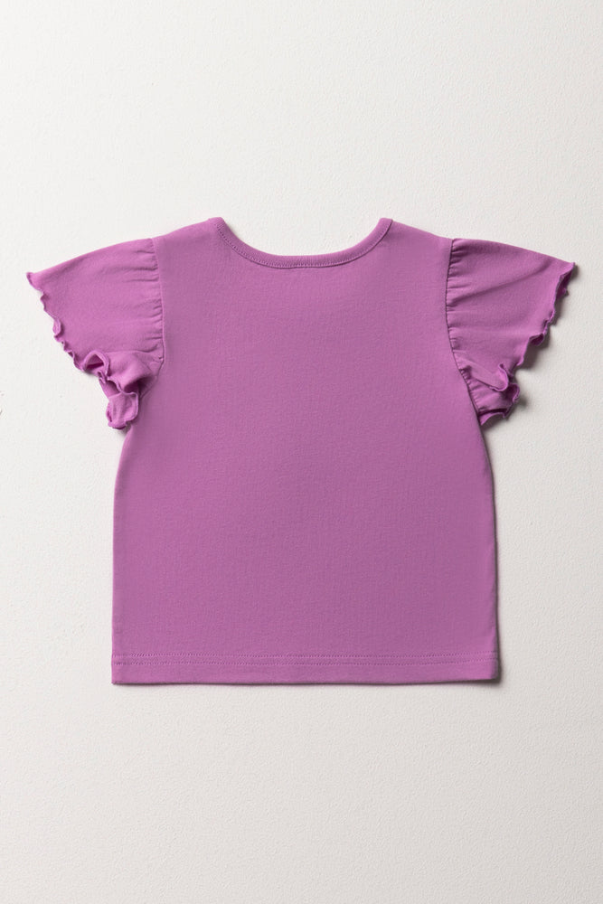 Flutter Sleeve T-Shirt Purple (3)