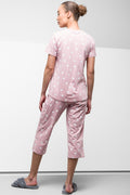 Heart Capri Pyjamas Pink (2)