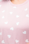 Heart Capri Pyjamas Pink (3)