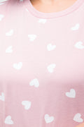 Heart Capri Pyjamas Pink (3)