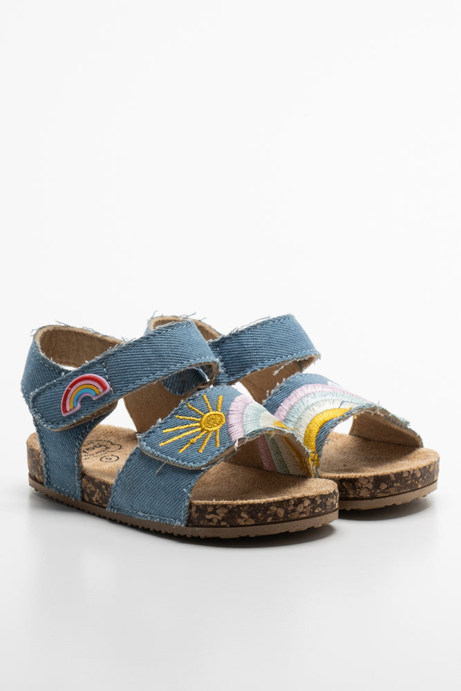 Rainbow Strap Sandal Denim