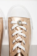Diamante Heart Sneaker Gold (4)