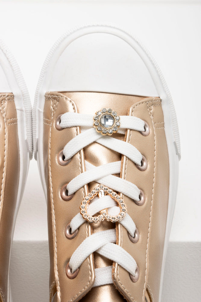 Diamante Heart Sneaker Gold (4)