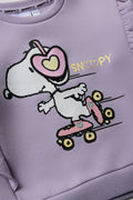 Snoopy Styled Tracktop Fleece Lilac (1)