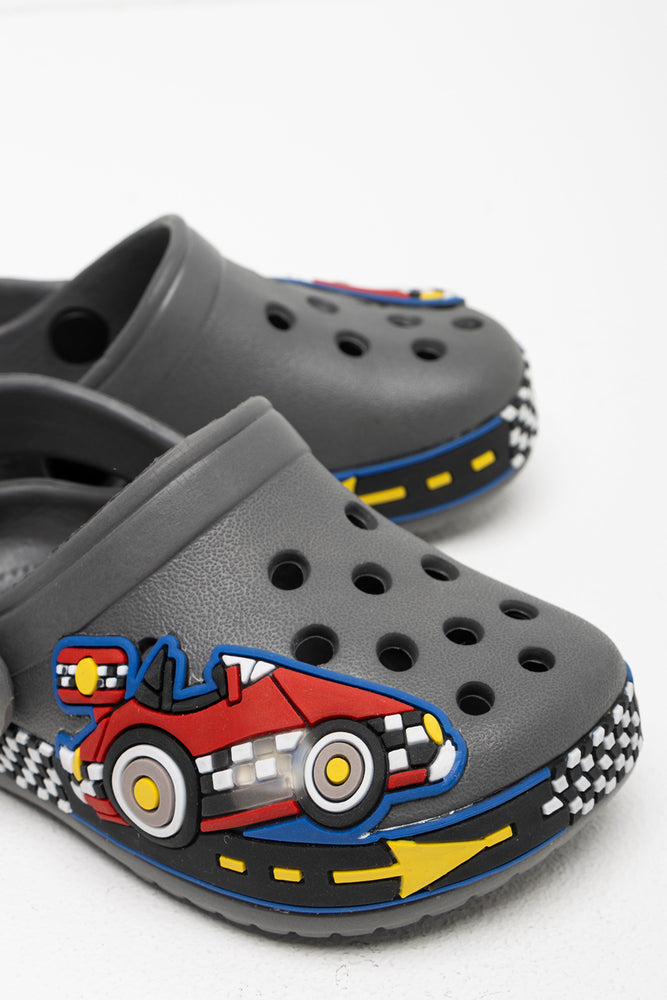 Car Light Up Clog Grey (2)
