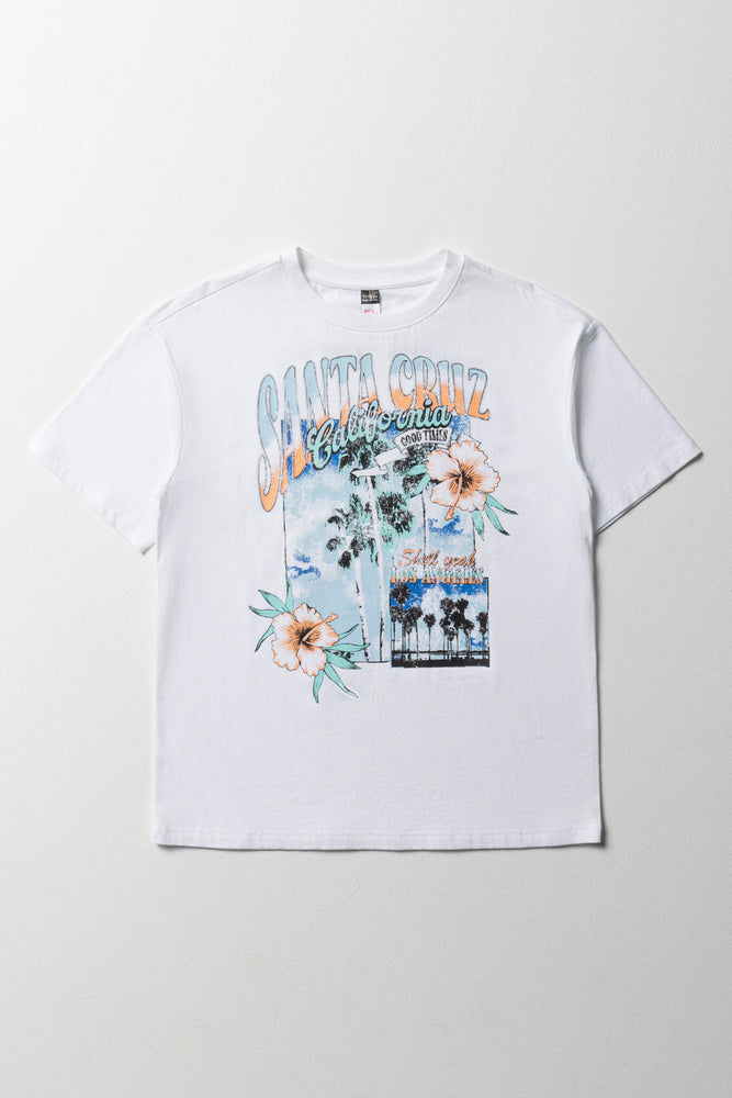 Oversized Short Sleeve T-Shirt White