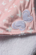 Butterfly Sherpa Blanket Pink (1)
