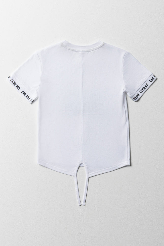 Tuxedo Back Short Sleeve T-Shirt White (3)