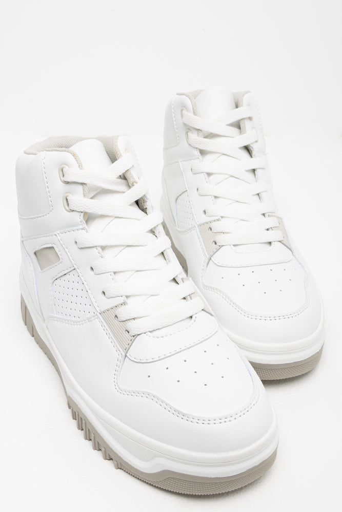 Chunky High Top Sneaker White