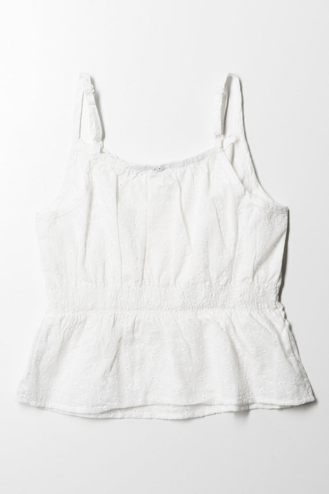 Strappy Anglaise Top White (2)