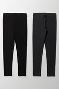 2 Pack Leggings Black & Dark Grey