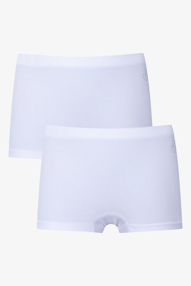 2 Pack Seamfree Boyleg Panties White