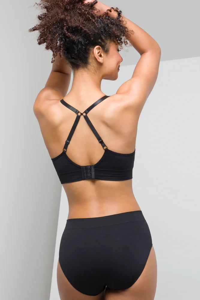 2Pack Seamfree Bralette Grey Melange And Black (3)
