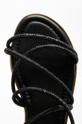 Diamante Strappy Sandal Black (4)