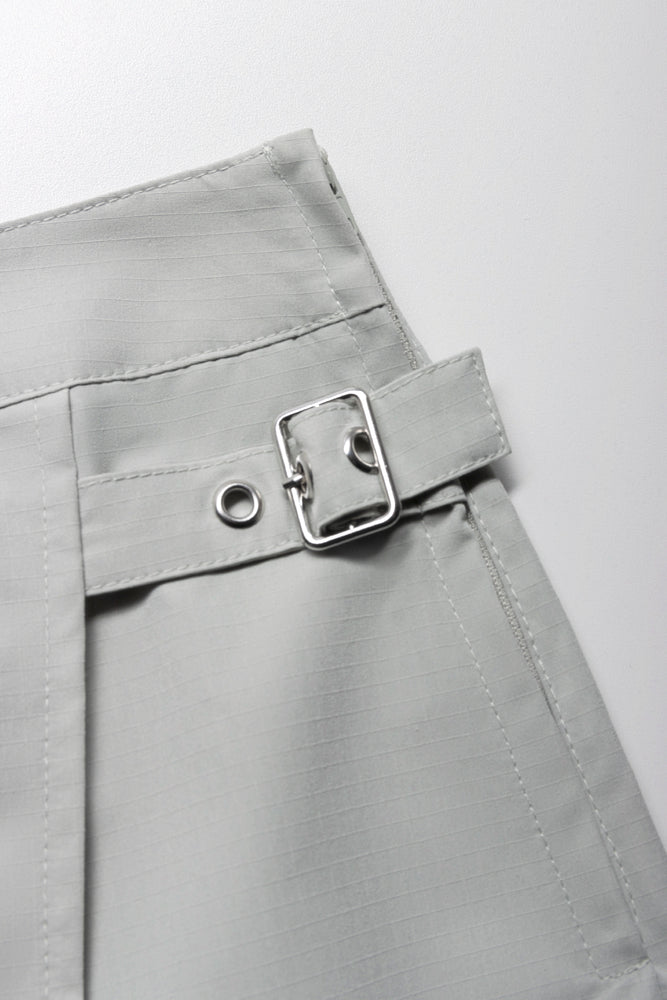 Side Buckle Skorts Light Grey