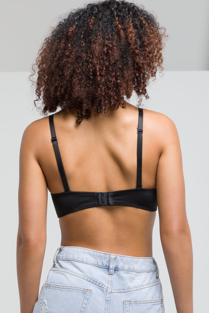 2 Pack Smooth Padded Wire Free Bras Black (3)