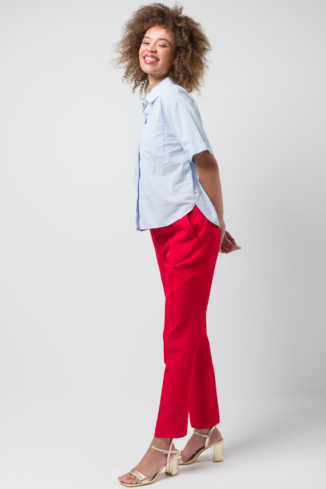 One Pocket Voile Shirt Mid Blue (1)