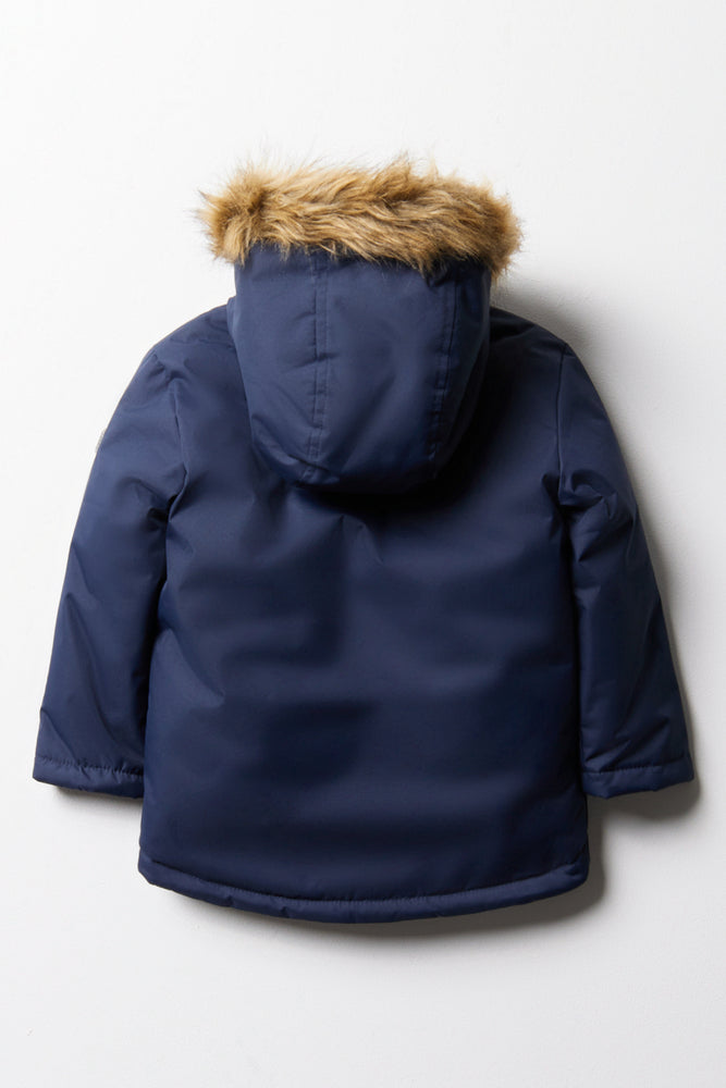 Hooded Parka Jacket Blue (2)