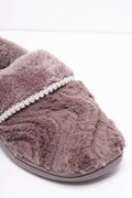 Plush Fur Closed Slipper Natural (2)