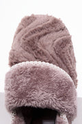 Plush Fur Closed Slipper Natural (4)