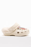 Dino Fur Clogs Natural (1)