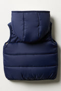 Sleeveless Hooded Jacket Blue (2)