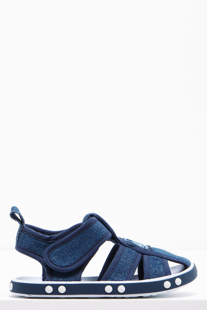 Car Sandal Denim Blue