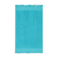Textured Fringed Guest Towel Turquoise (1)