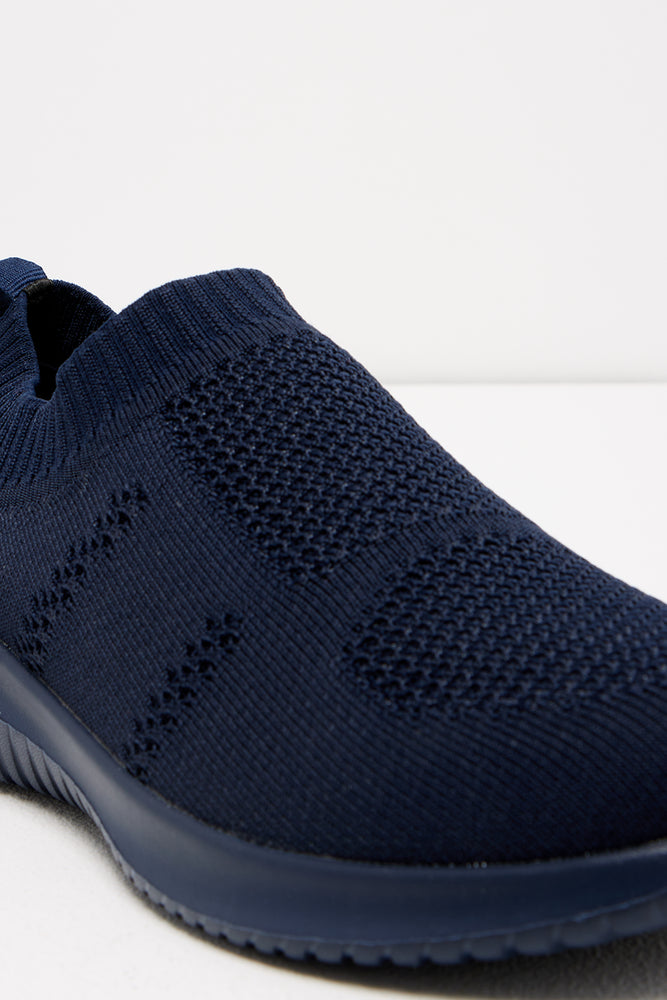 Knitted Trainer Navy (2)