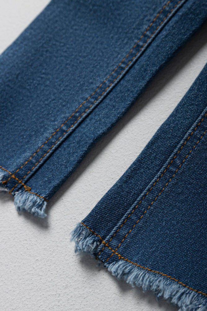 Hearts Skinny Denim Jeans Blue