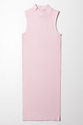 Turtle Neck Sleeveless Dress Sweet Lilac