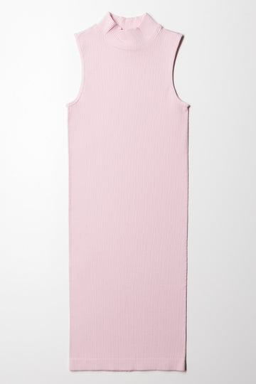 Turtle Neck Sleeveless Dress Sweet Lilac