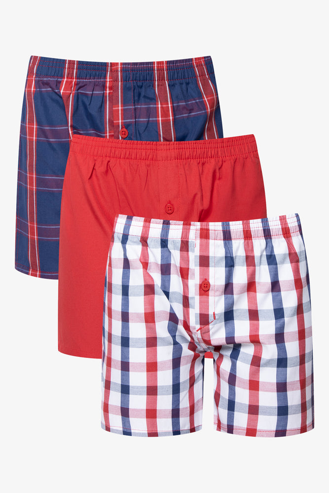 3 Pack Boxers Red