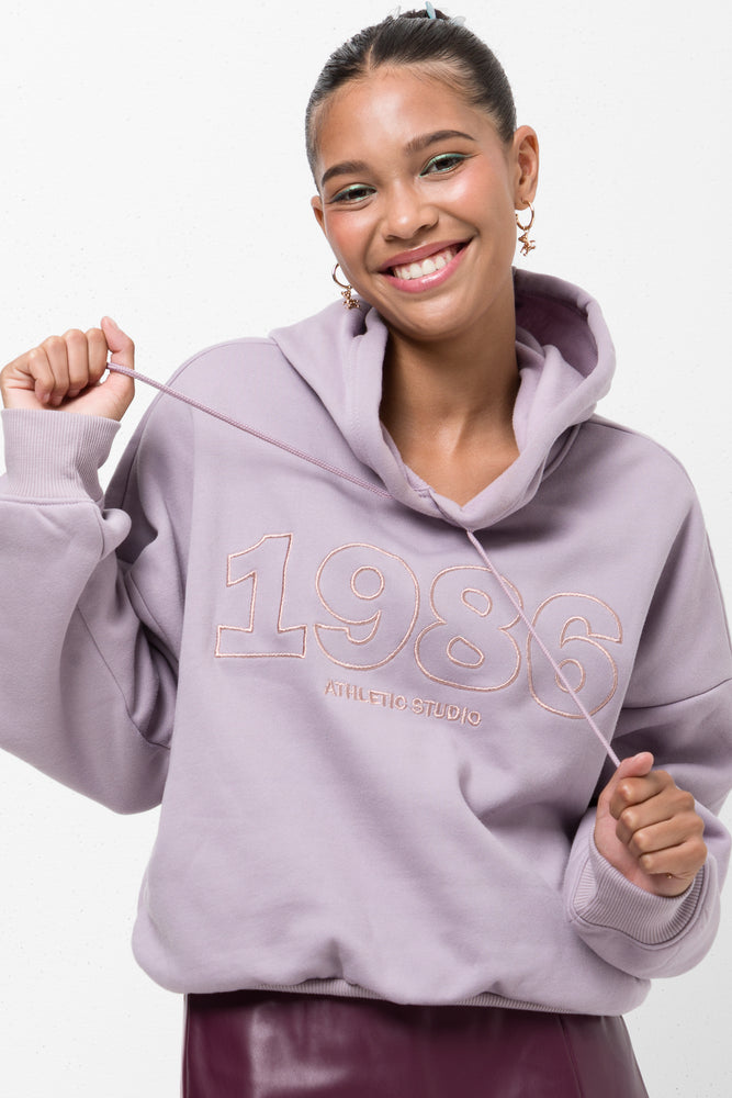 Cropped Hoodie Purple