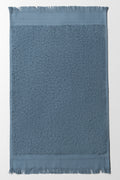 Fringed Guest Towel Blue