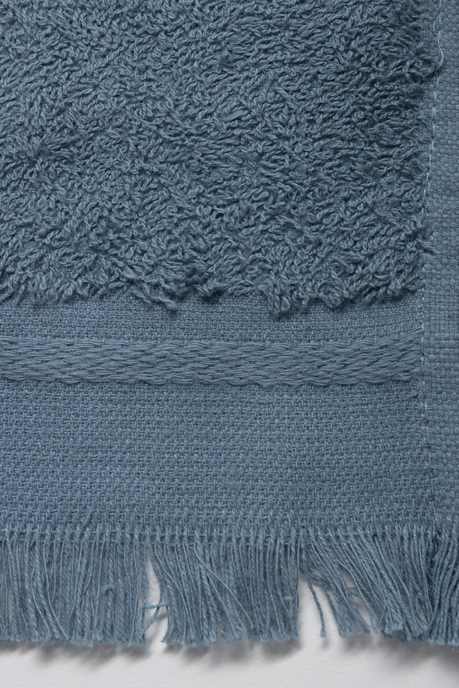 Fringed Guest Towel Blue (1)