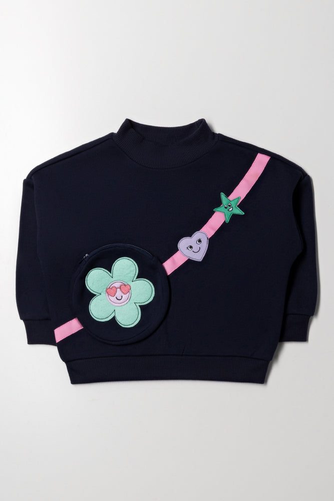 High Neck Tracktop Navy