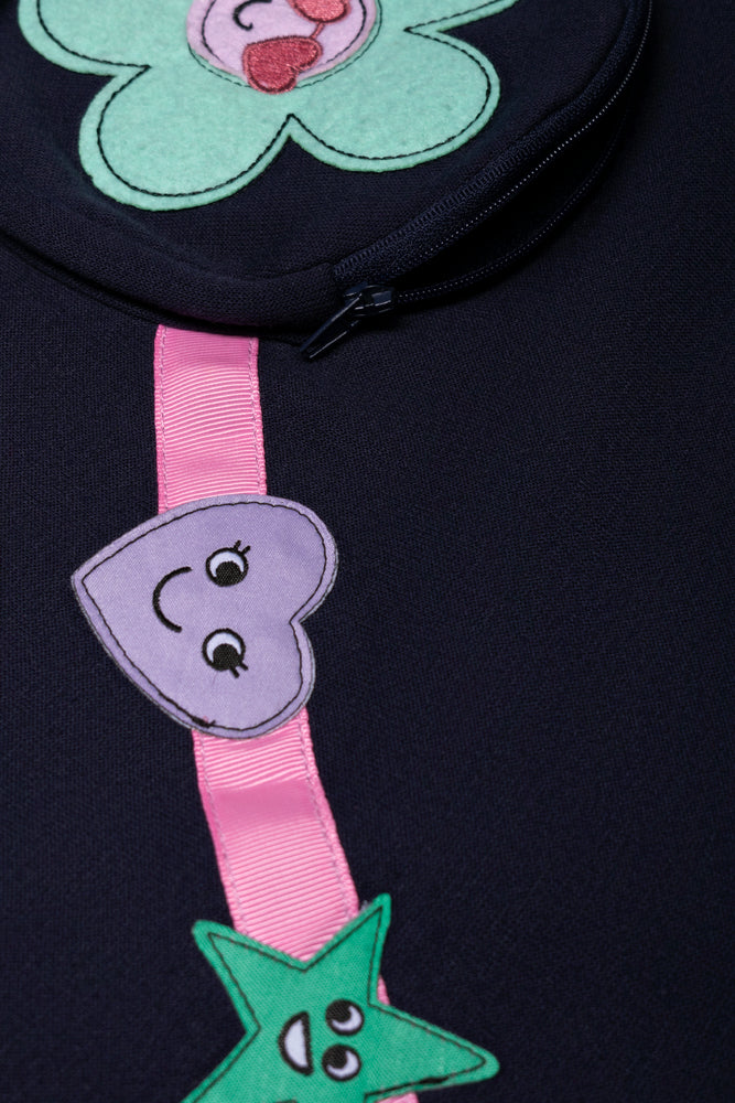 High Neck Tracktop Navy (1)