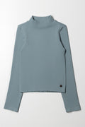 High Neck Seamless Top Blue