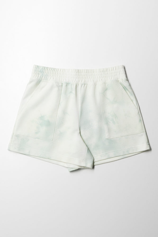 Pull On Shorts Tie Tye Misty Sage