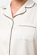 Short Sleeve Button Through Pyjamas Natural (3)