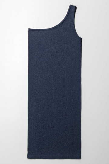 Seamless One Shoulder Dress Navy